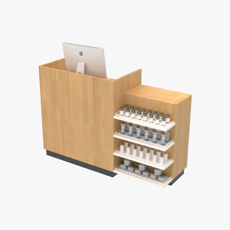 anpassad-kosmetik-butik-kassör-desk